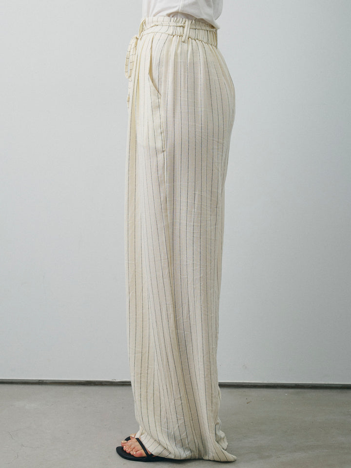 [SET] 條紋背心＆寬褲SET UP（2件套）