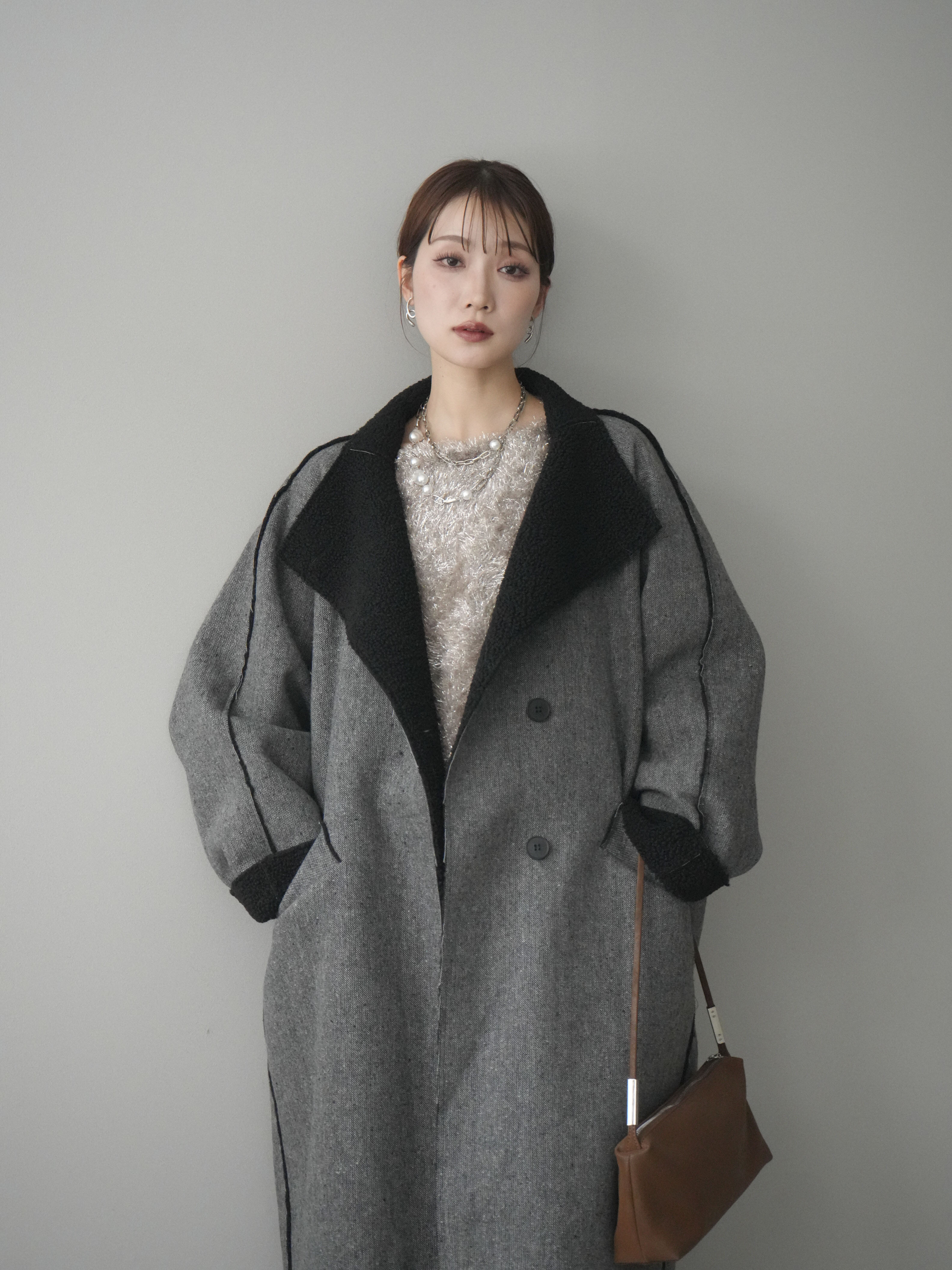 予約]アウトシーム裏ボアコート/gray – Lumier