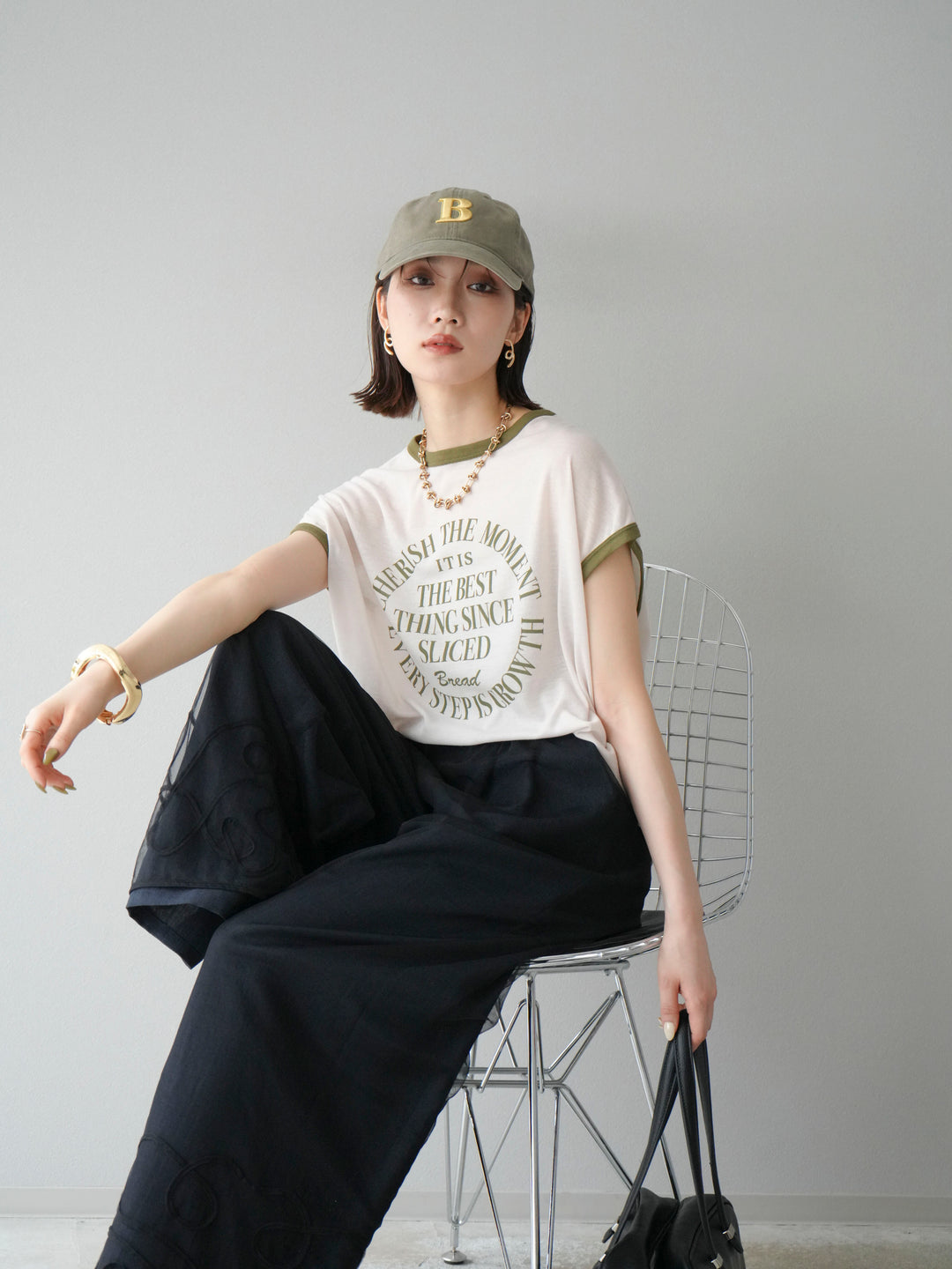 [SET] 繩繡薄紗疊穿褲+麻質寬鬆寬褲（2件組）