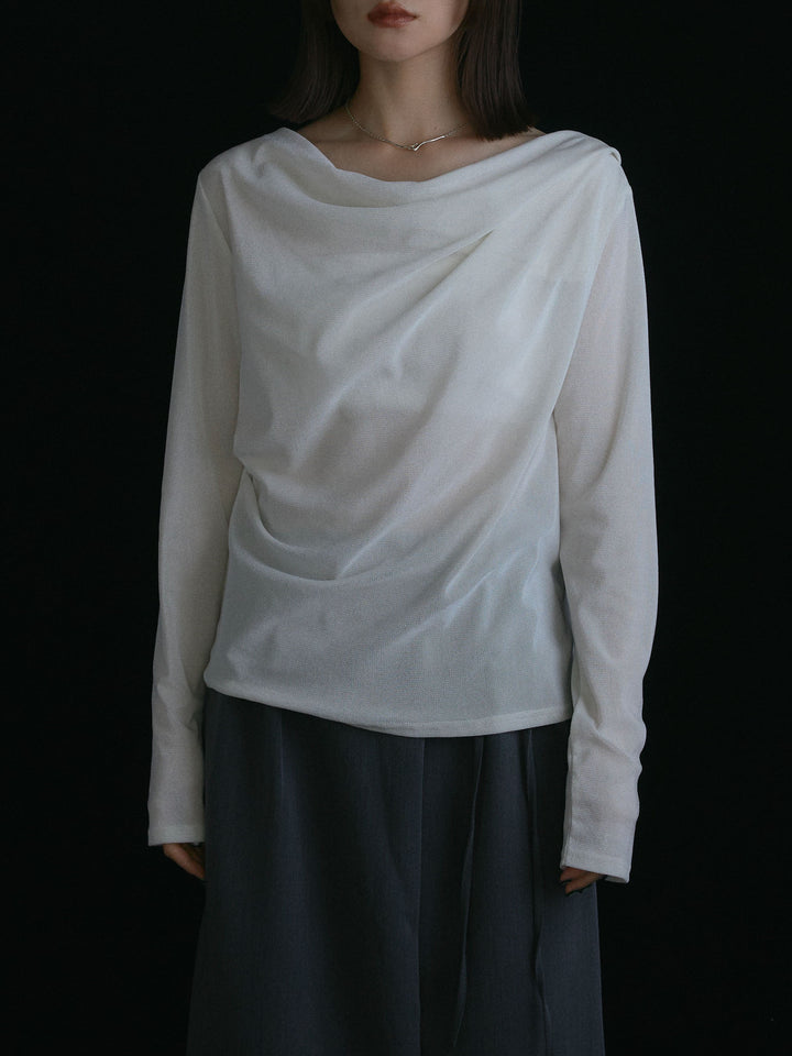 [予約]シアーベロアタックデザイントップス/オフ