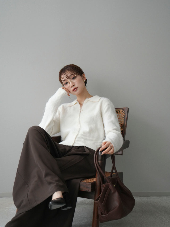 [SET]モヘア衿付きボタンプルオーバー+モヘア衿付きボタンプルオーバー(2set)