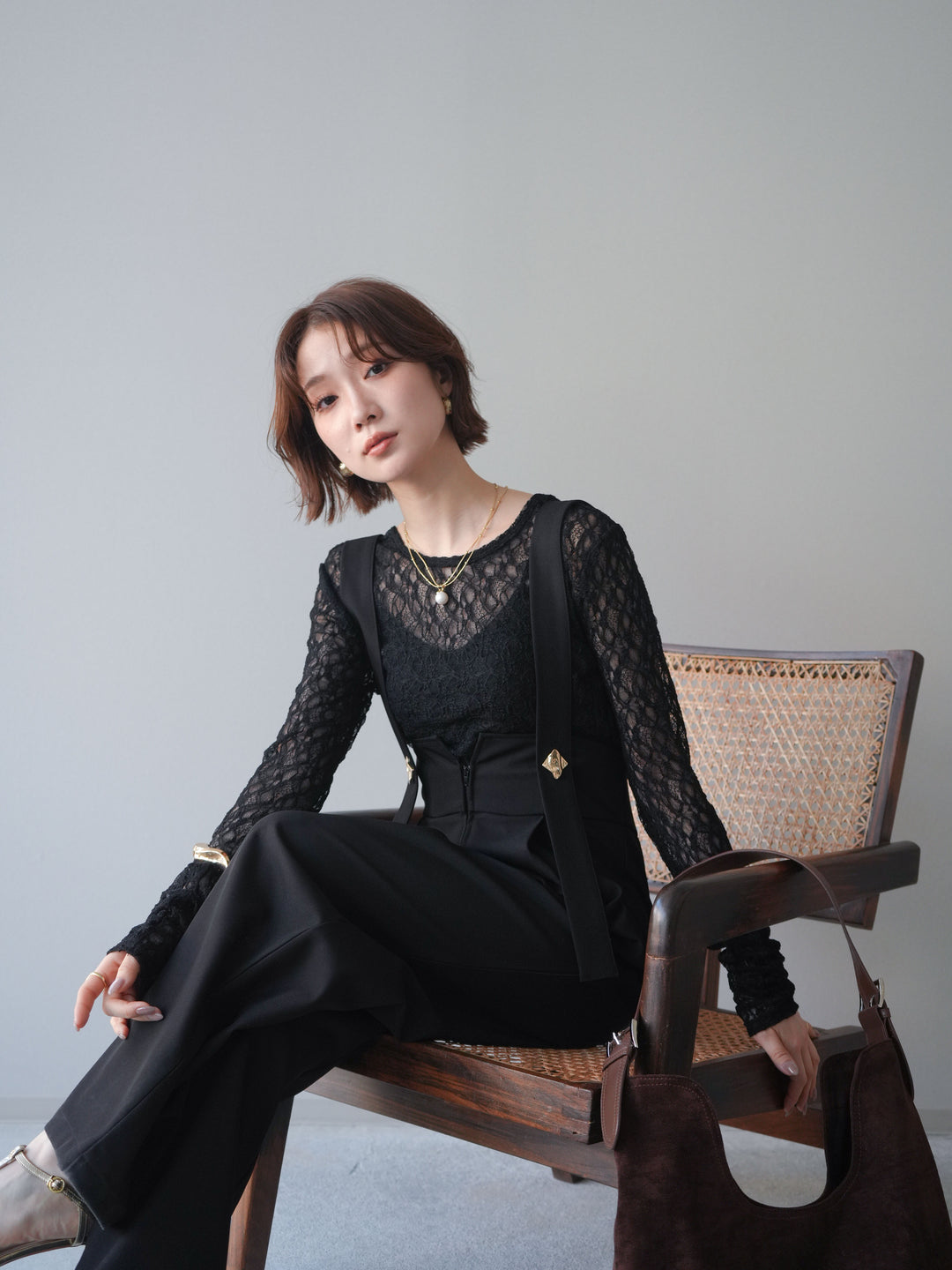 [予約]バックラウンドジャガードレーストップス/black
