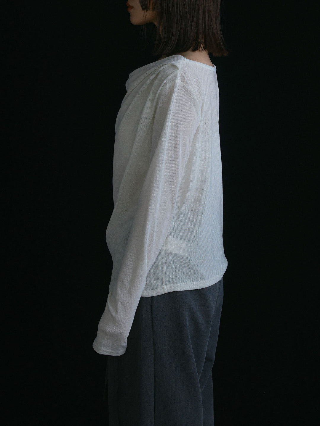 [予約]シアーベロアタックデザイントップス/オフ