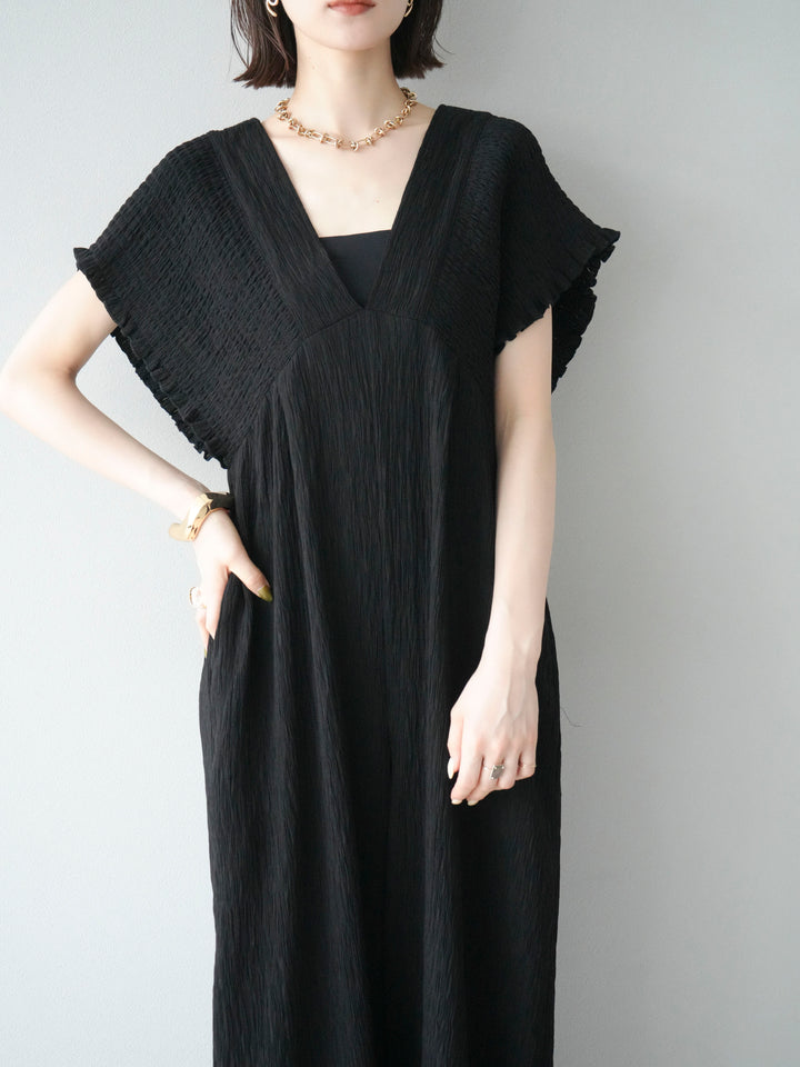 [SET]楊柳シャーリングサロペット+楊柳シャーリングサロペット(2set)