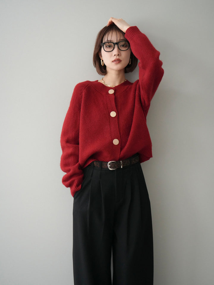 [SET]BIGボタンニットカーディガン+BIGボタンニットカーディガン(2set)