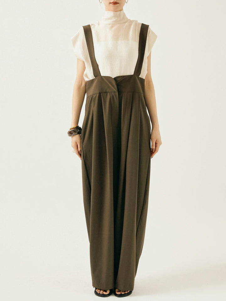 [予約]ICE TOUCH コクーンサロペット/イエローブラウン