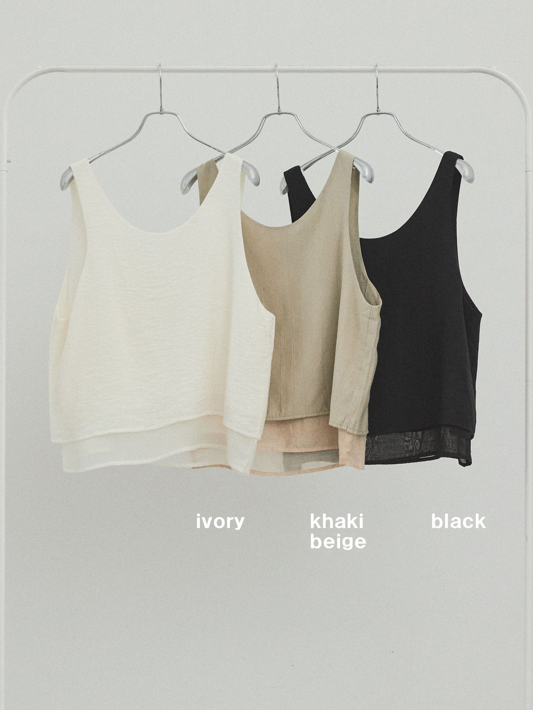 [SET]ワッシャーサテンシアーレイヤードタンクトップ+ベロアナロースカート(2set)