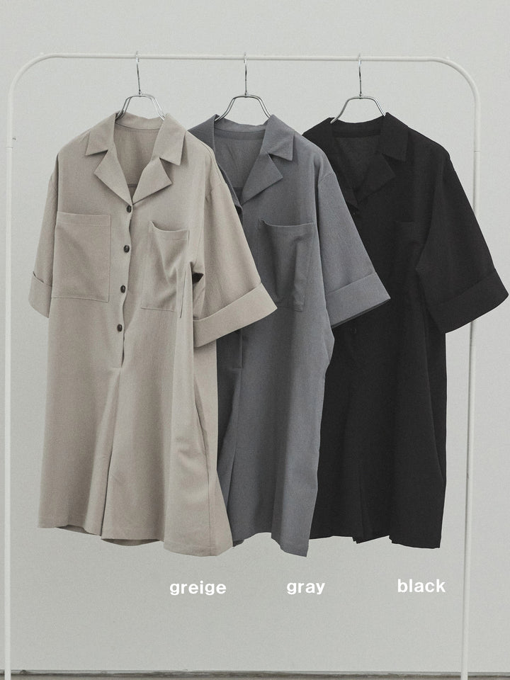 [SET]クレープシフォンシャツロンパース+クレープシフォンシャツロンパース(2set)