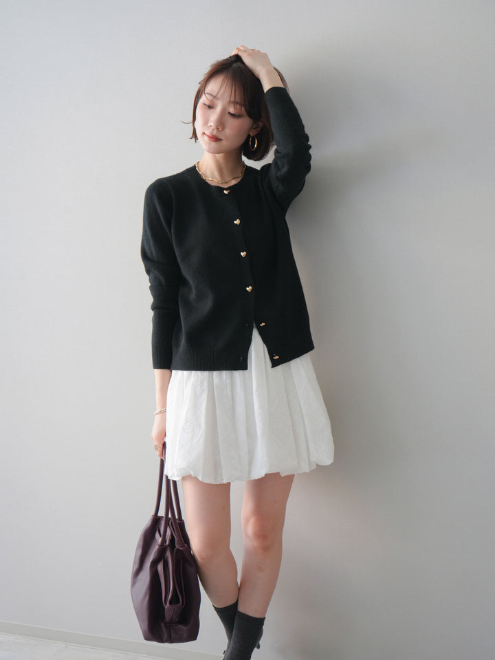 [SET]ハートボタンニットカーディガン+ハートボタンニットカーディガン(2set)