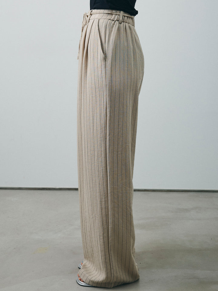 [SET] 條紋背心＆寬褲SET UP（2件套）