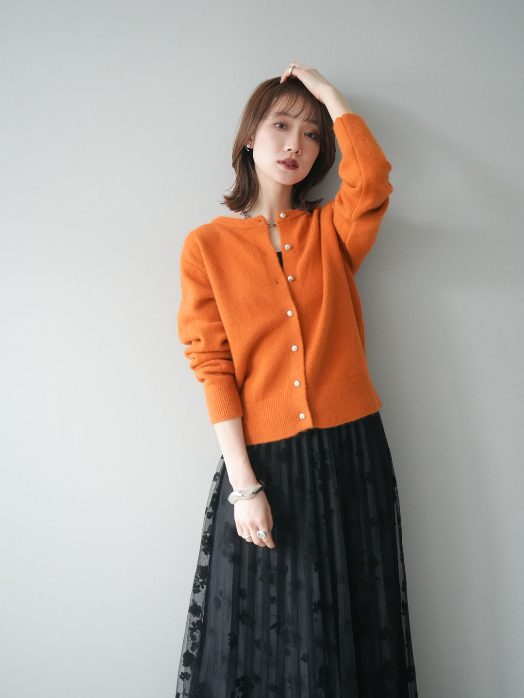 [SET]アンティークボタンニットカーディガン+アンティークボタンニットカーディガン(2set)