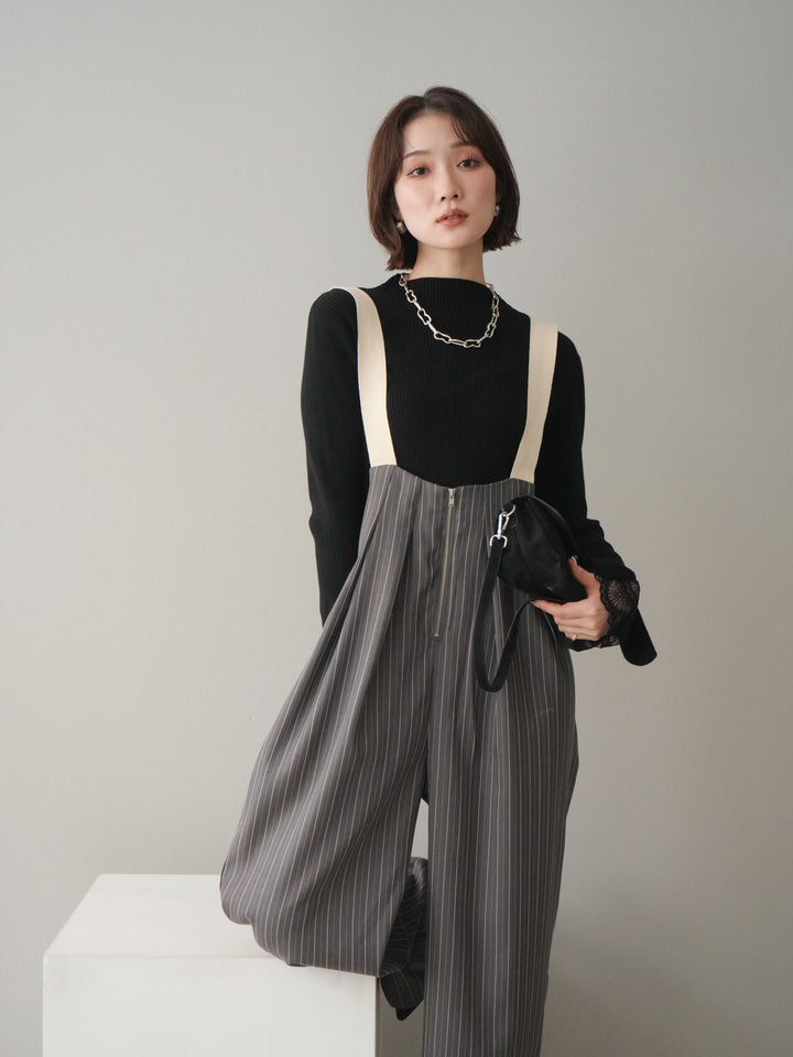 [SET]袖スカラップレースオフネックニットトップス+袖スカラップレースオフネックニットトップス(2set)