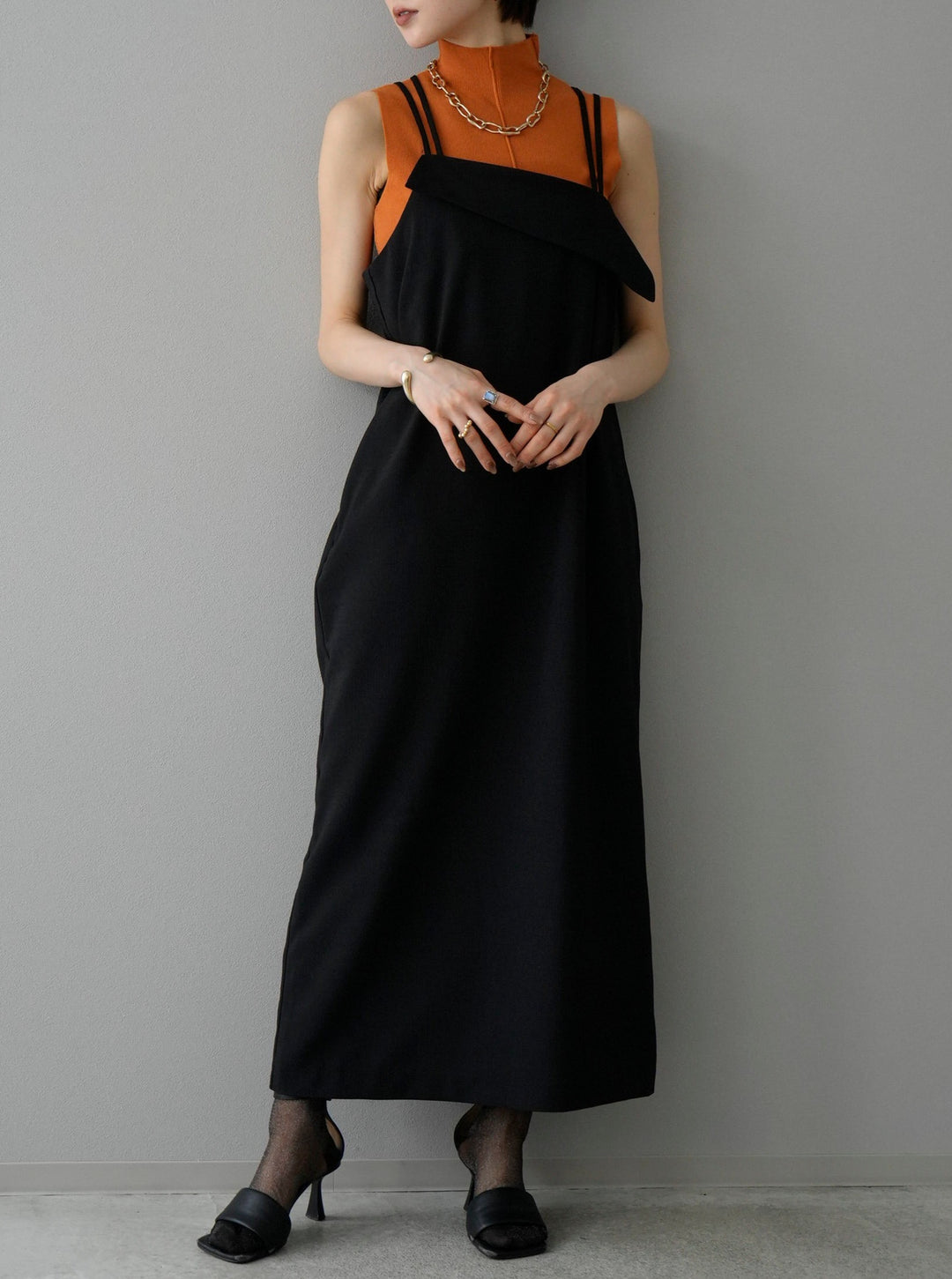 [Pre-order] Designer Camisole Dress/Black