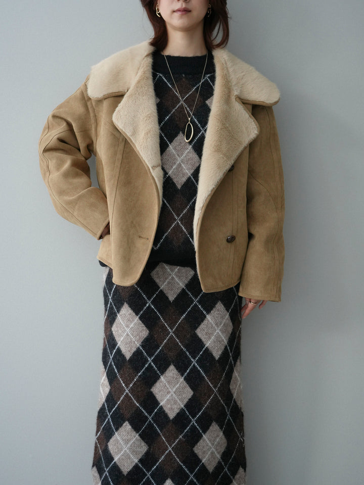 [SET]アーガイルニットプルオーバー&ロングスカートSET UP+アーガイルニットプルオーバー&ロングスカートSET UP(2set)