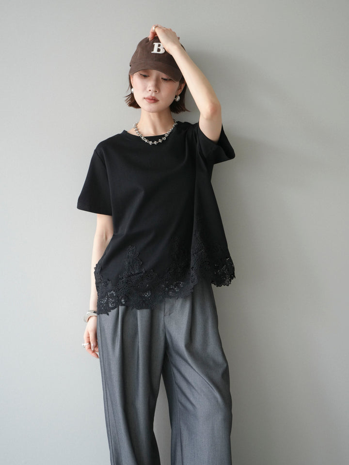[予約]レースコンビボックスTEE/black