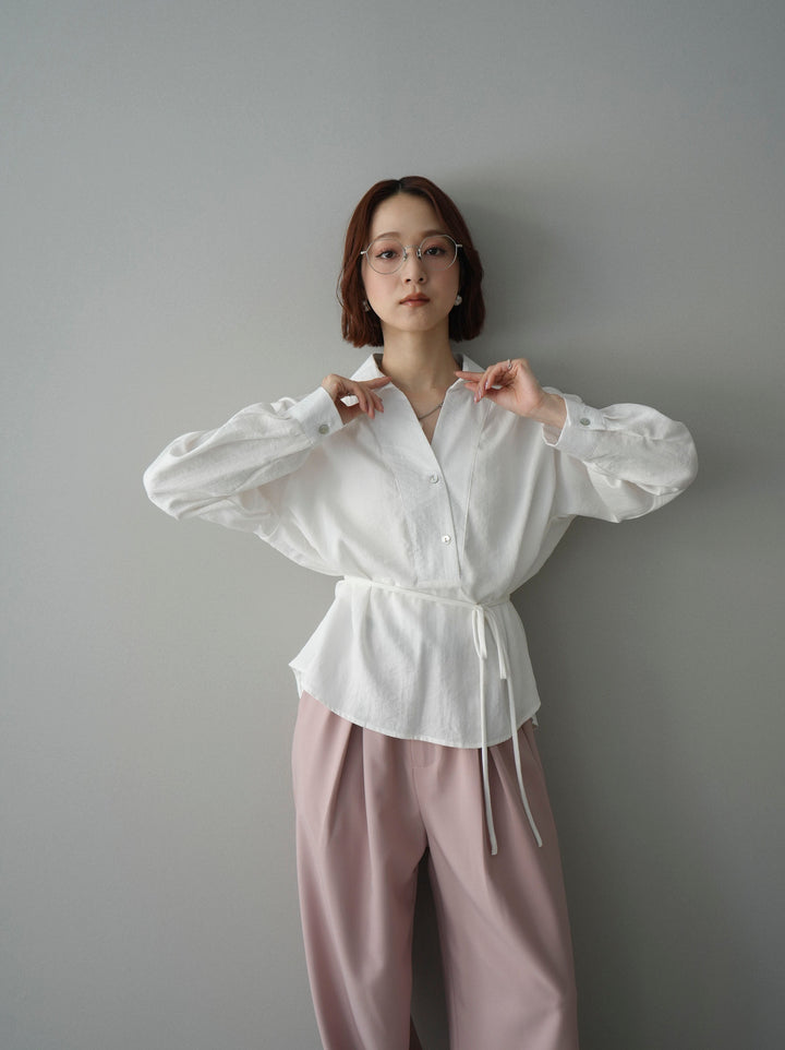 [SET]Vネック変形ラインシャツ+Vネック変形ラインシャツ(2set)