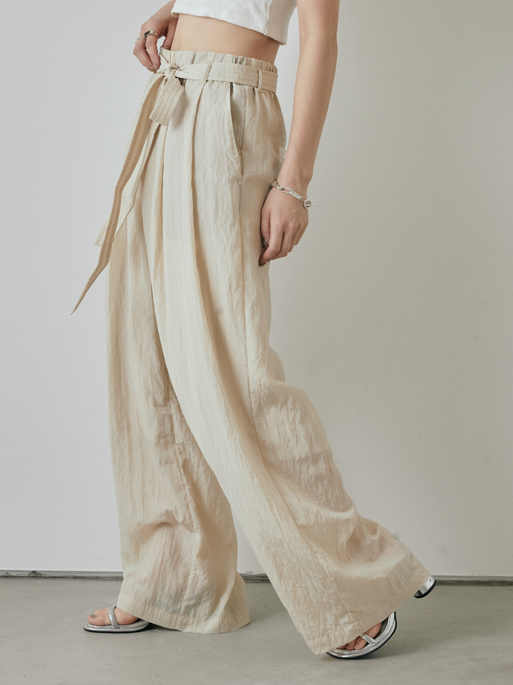 [予約]ナイロンワッシャーイージーパンツ/クリーム