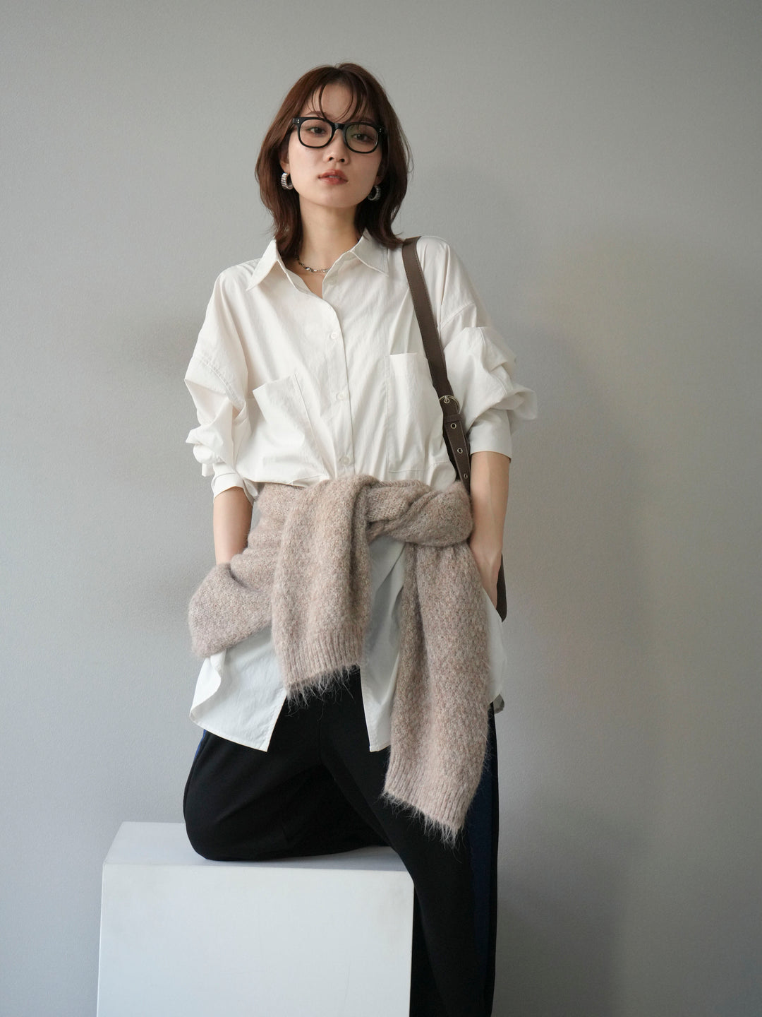 [予約]コットンライクオーバーシャツ/オフ