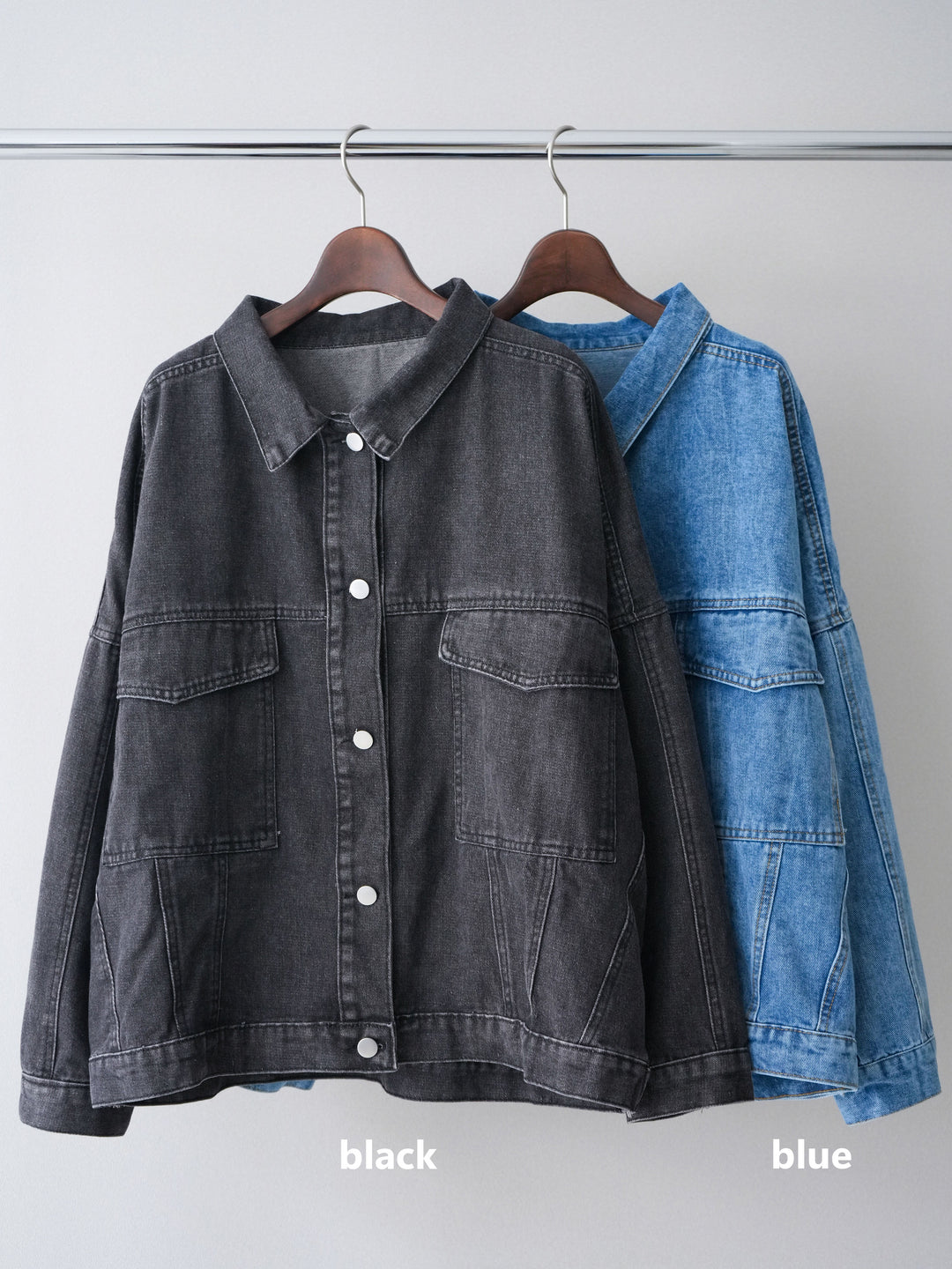 [SET]シャーリングジャガードノースリーブワンピース+ルーズシルエットデニムジャケット(2set)