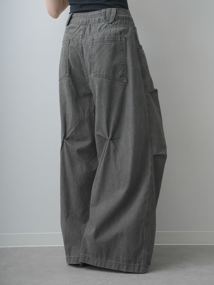 [予約]ウォッシュタックカーブパンツ/black