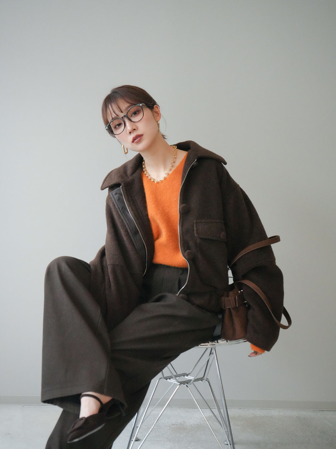 [SET]ウールライクフライトジャケット+選べるアクセセット(2set)