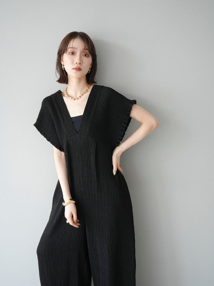 [SET]楊柳シャーリングサロペット+楊柳シャーリングサロペット(2set)