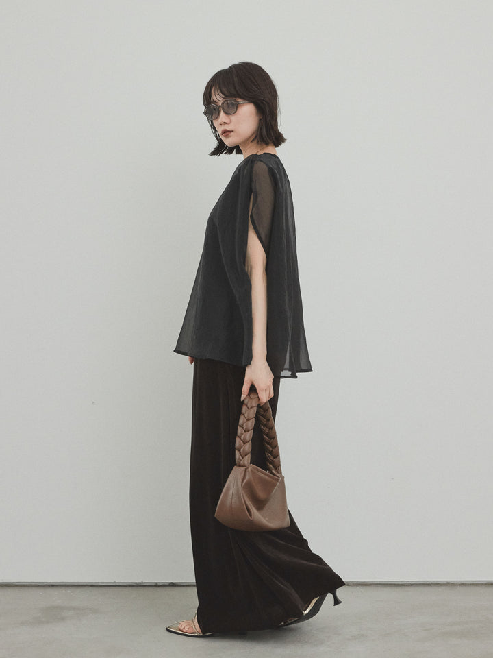 [預訂] 天鵝絨 Anarow 半身裙/炭灰色