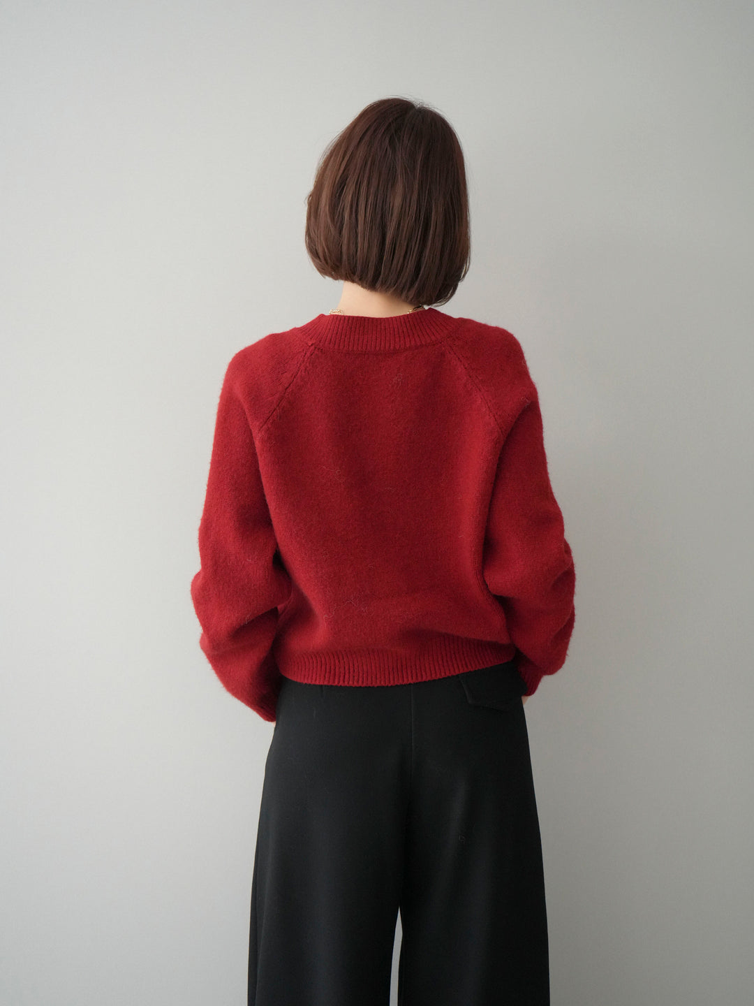 [SET]BIGボタンニットカーディガン+選べるアクセセット(2set)