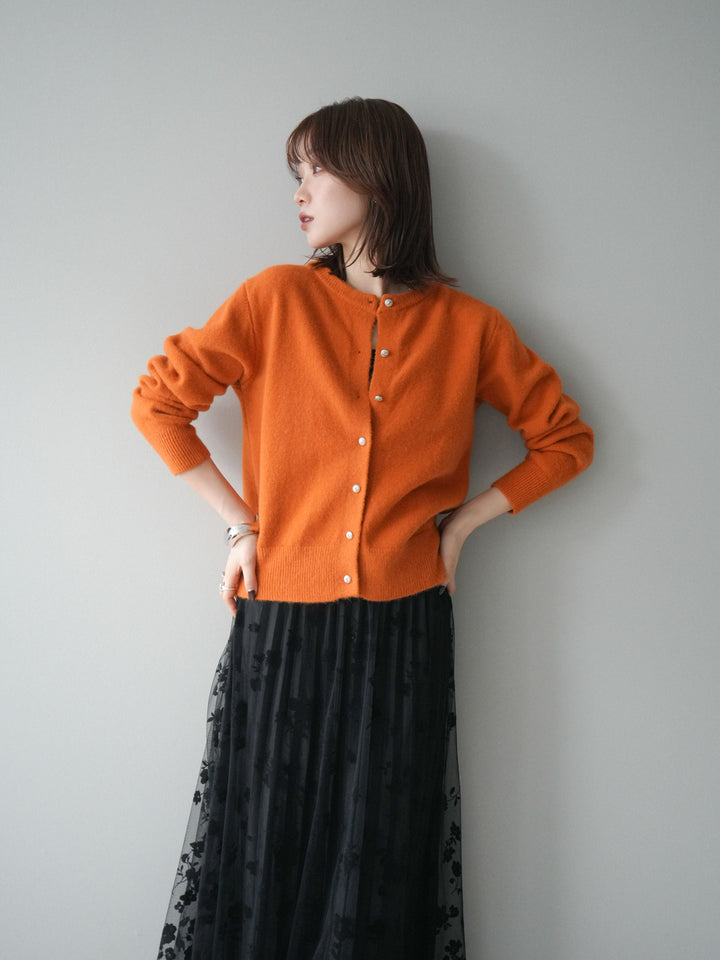[SET]アンティークボタンニットカーディガン+選べるアクセセット(2set)