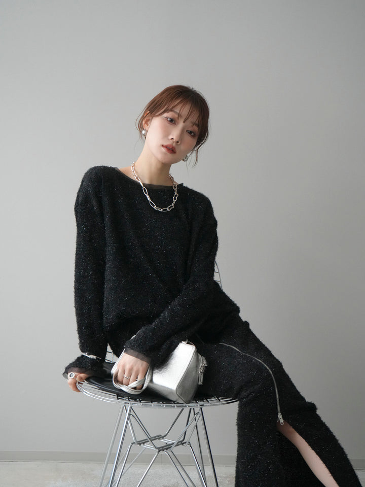 [SET]ラメシャギートップス+選べるアクセセット(2set)