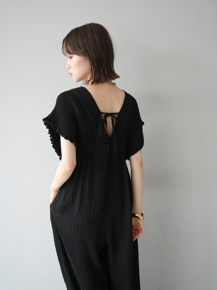 [SET]楊柳シャーリングサロペット+楊柳シャーリングサロペット(2set)