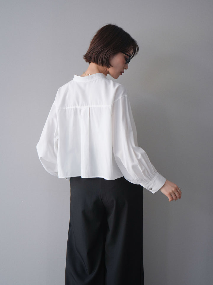 [予約]ラッフルフレアショートブラウス/offwhite