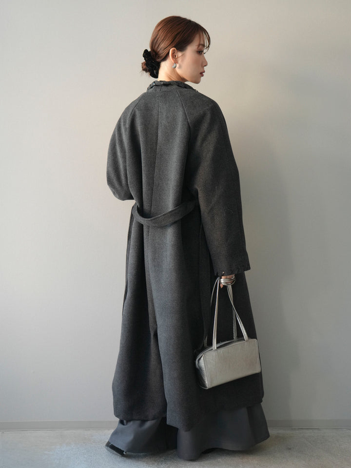 [SET]ハンドステッチ裏中綿ロングコート+ハンドステッチ裏中綿ロングコート(2set)