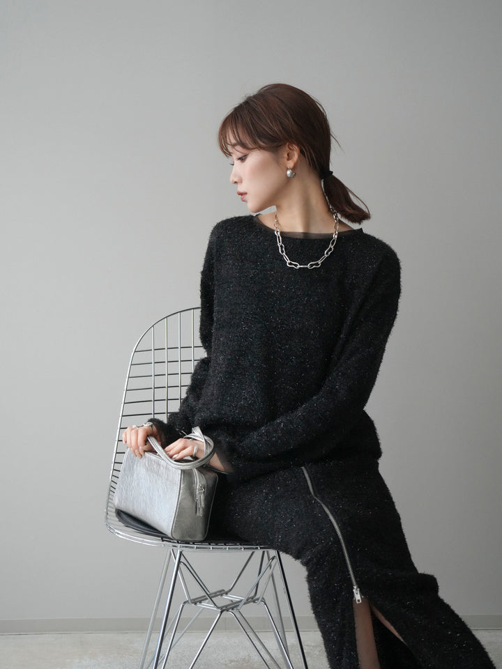 [SET]ラメシャギートップス+選べるアクセセット(2set)