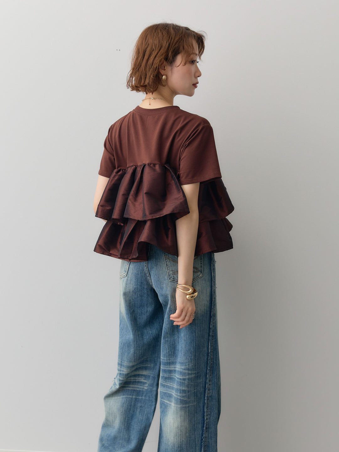 [SET]フリルティアードTEE+選べるアクセセット(2set)