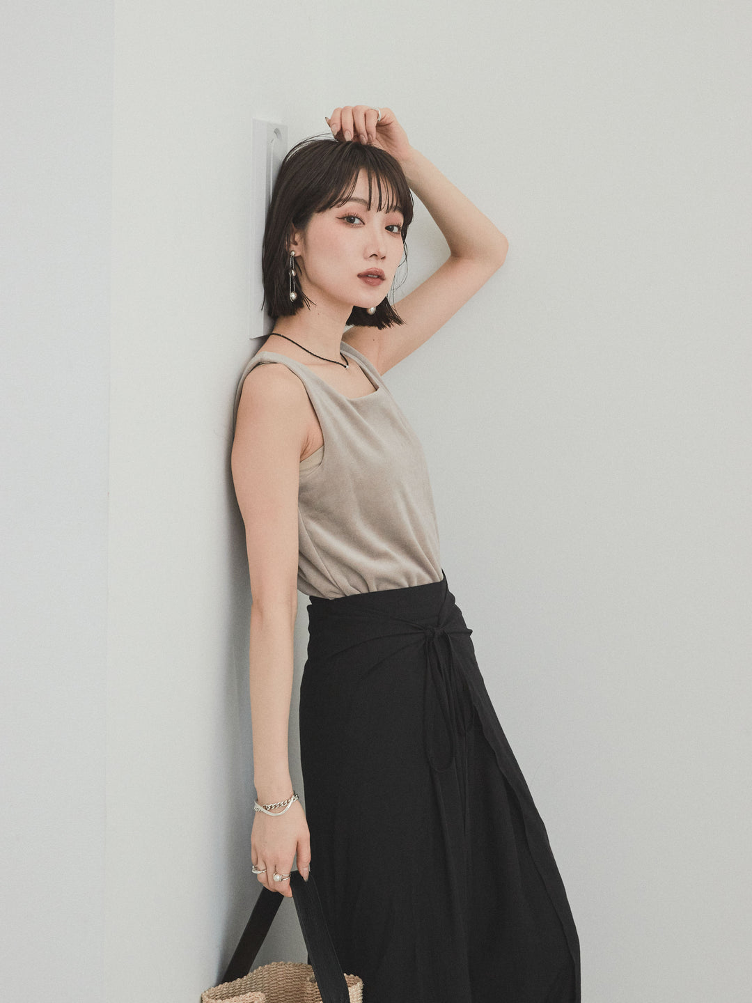 [SET]スクエアベロアタンクトップ+スクエアベロアタンクトップ(2set)