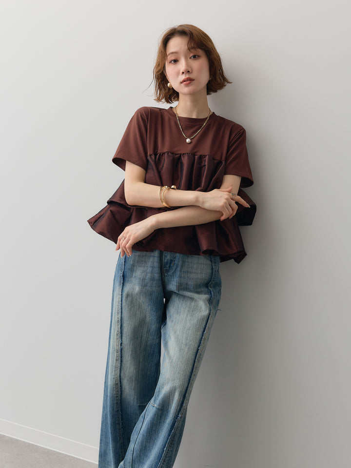 [SET]フリルティアードTEE+選べるアクセセット(2set)