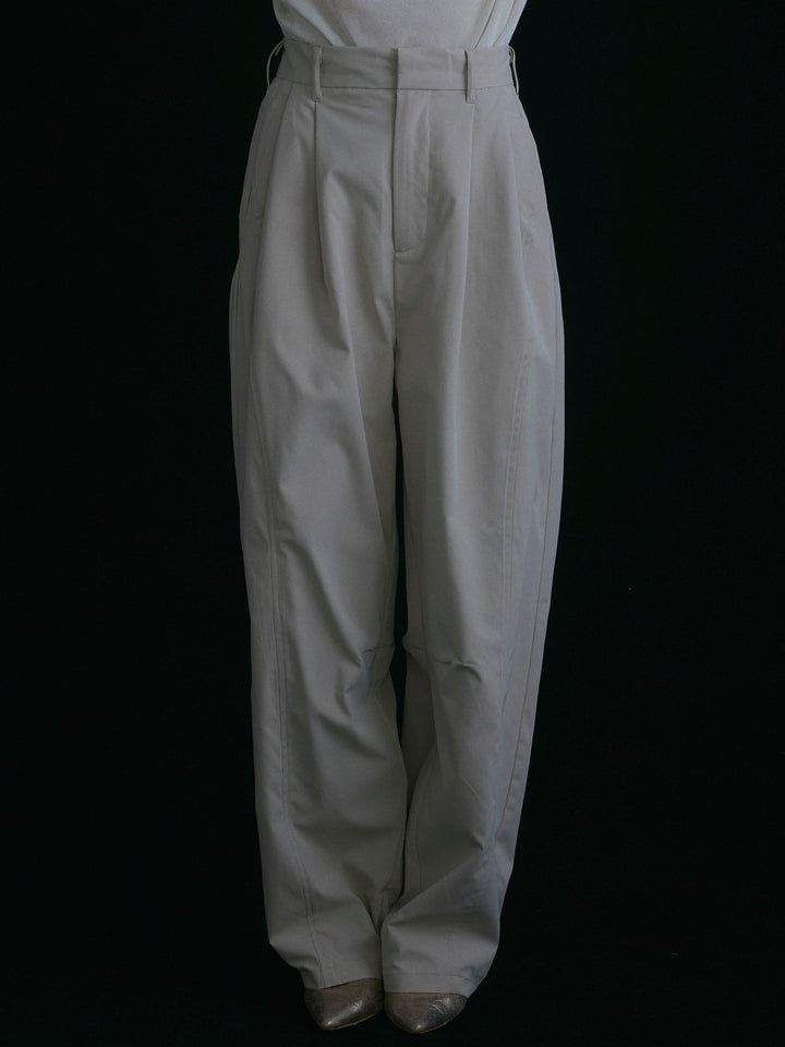 [予約]タフタワイドカーブパンツ/アイボリー