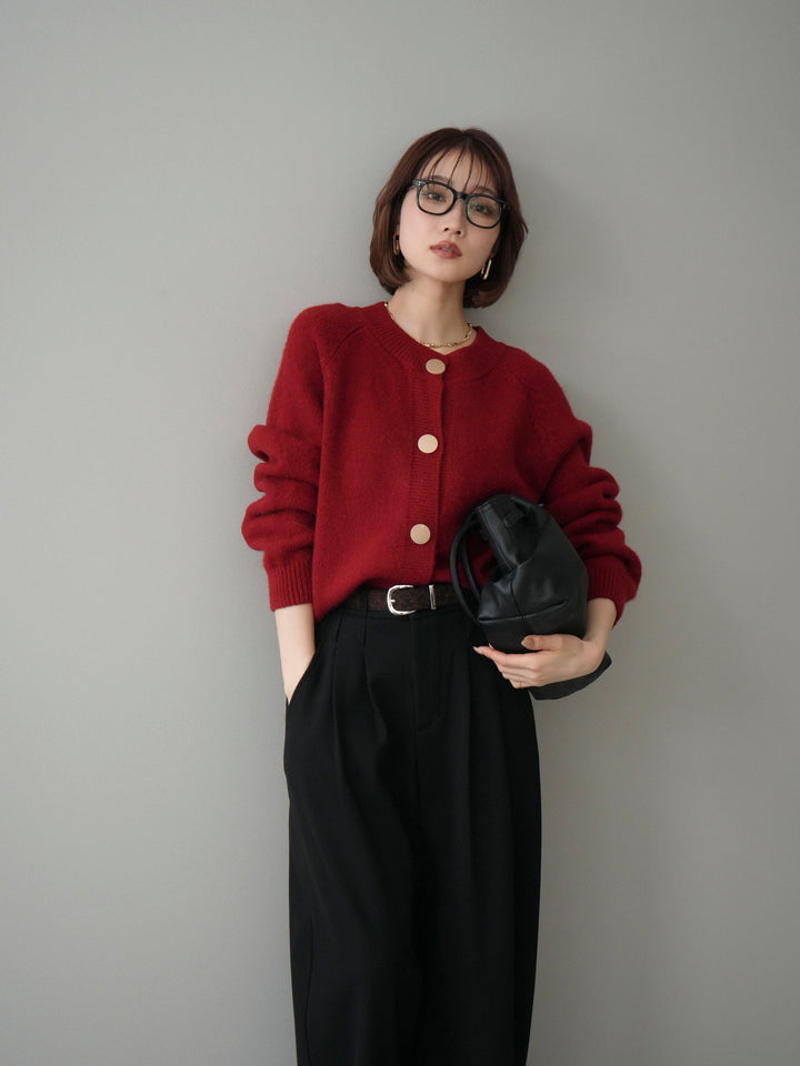 [SET]BIGボタンニットカーディガン+選べるアクセセット(2set)