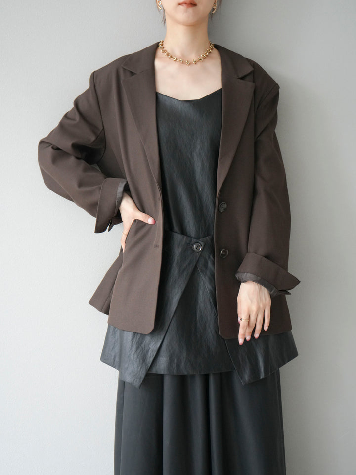 [予約]エステルオーバーテーラードジャケット/ブラウン