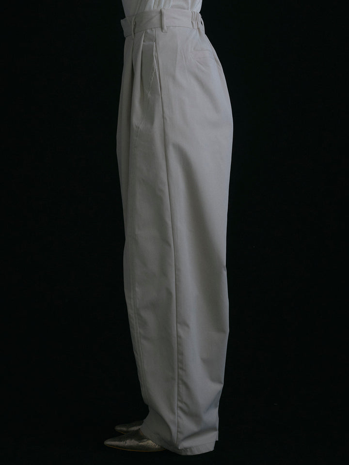 [予約]タフタワイドカーブパンツ/アイボリー