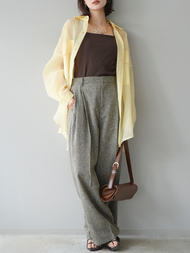 [予約]BIGポケットオーバーシアーシャツ/ライトイエロー