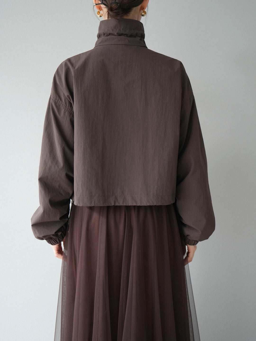 [予約]ポケットデザインショートブルゾン/ブラック