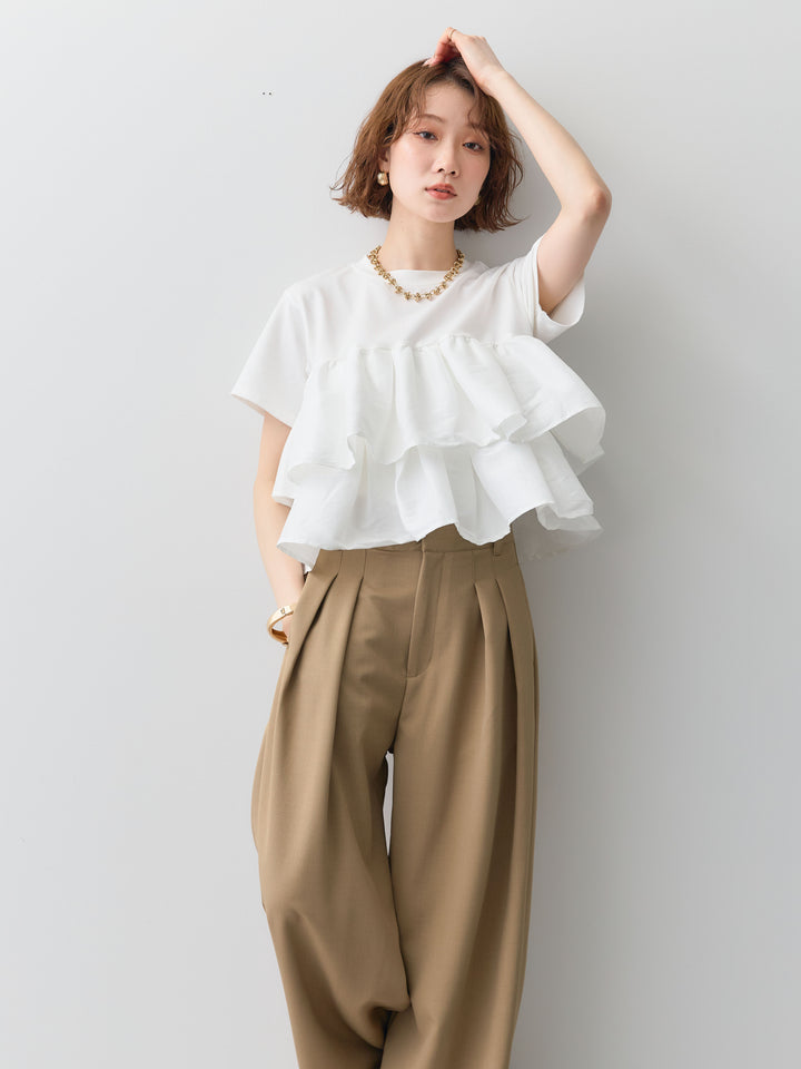 [SET]フリルティアードTEE+選べるアクセセット(2set)