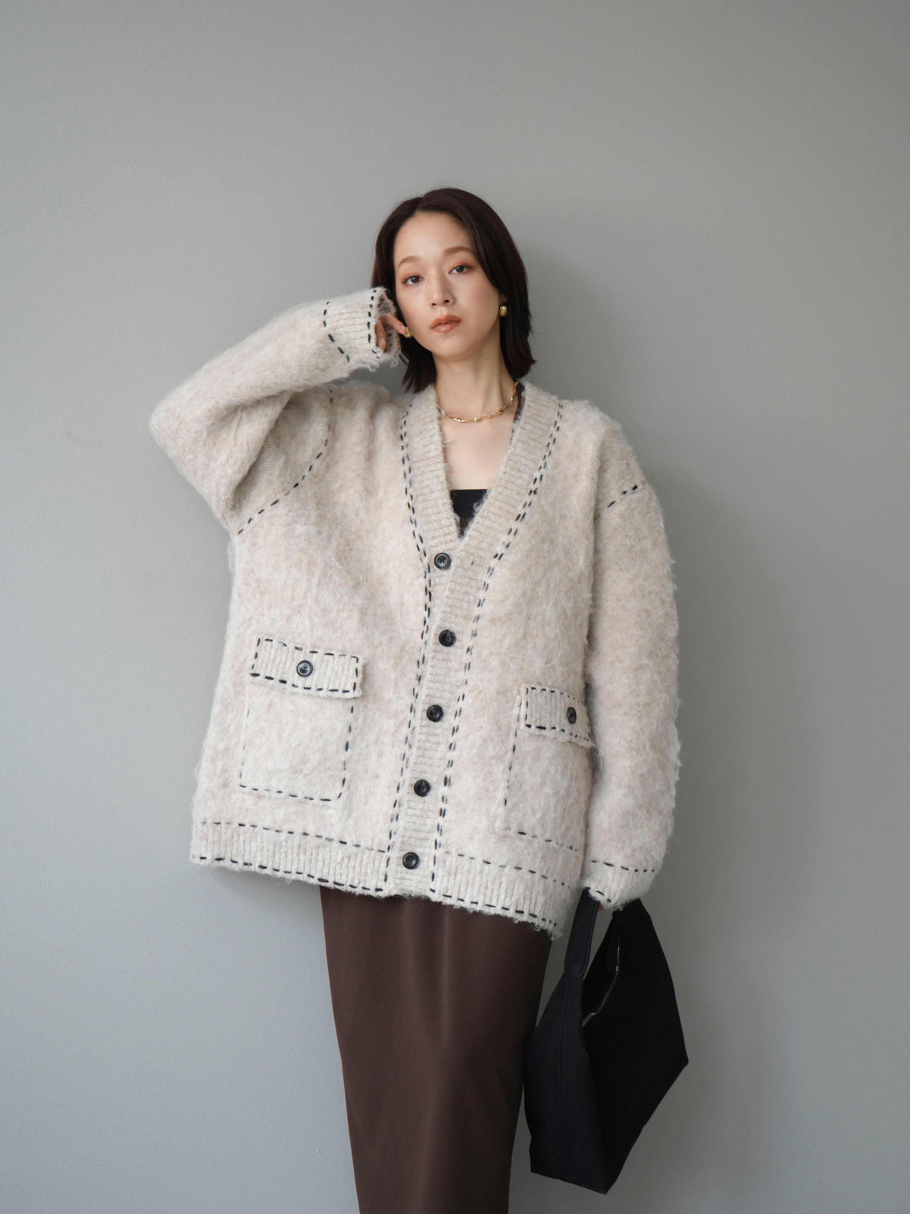 美品　GALERIE VIE アイボリー ニットカーディガン GALERIE VIE（ギャルリー ヴィー） カーディガン フィッシャーマンズ