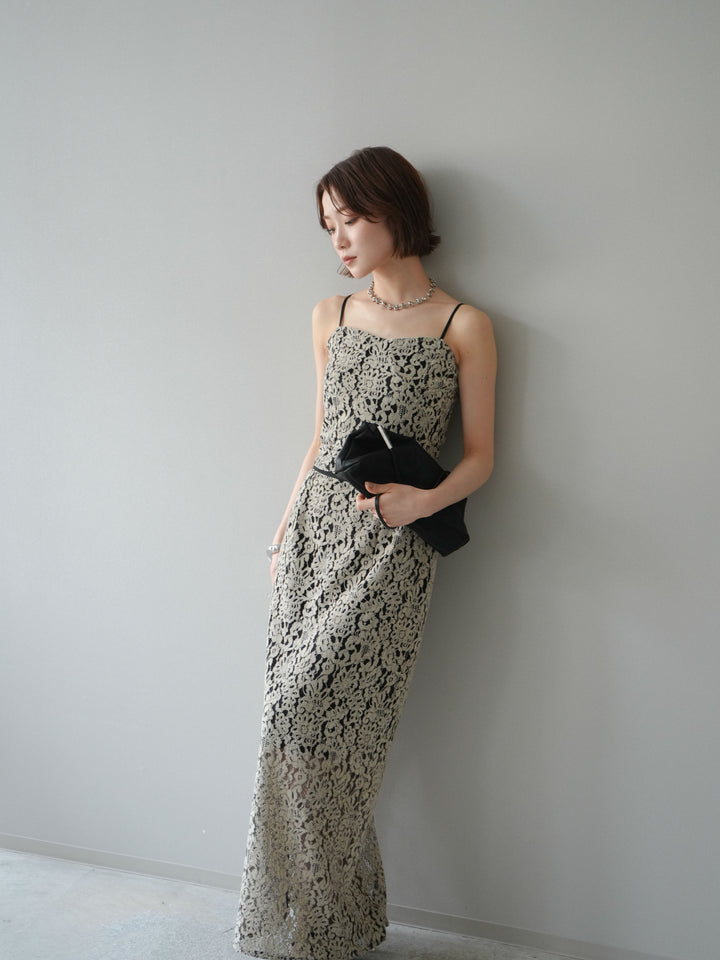 [SET]フルレースキャミ＆IラインスカートSET UP