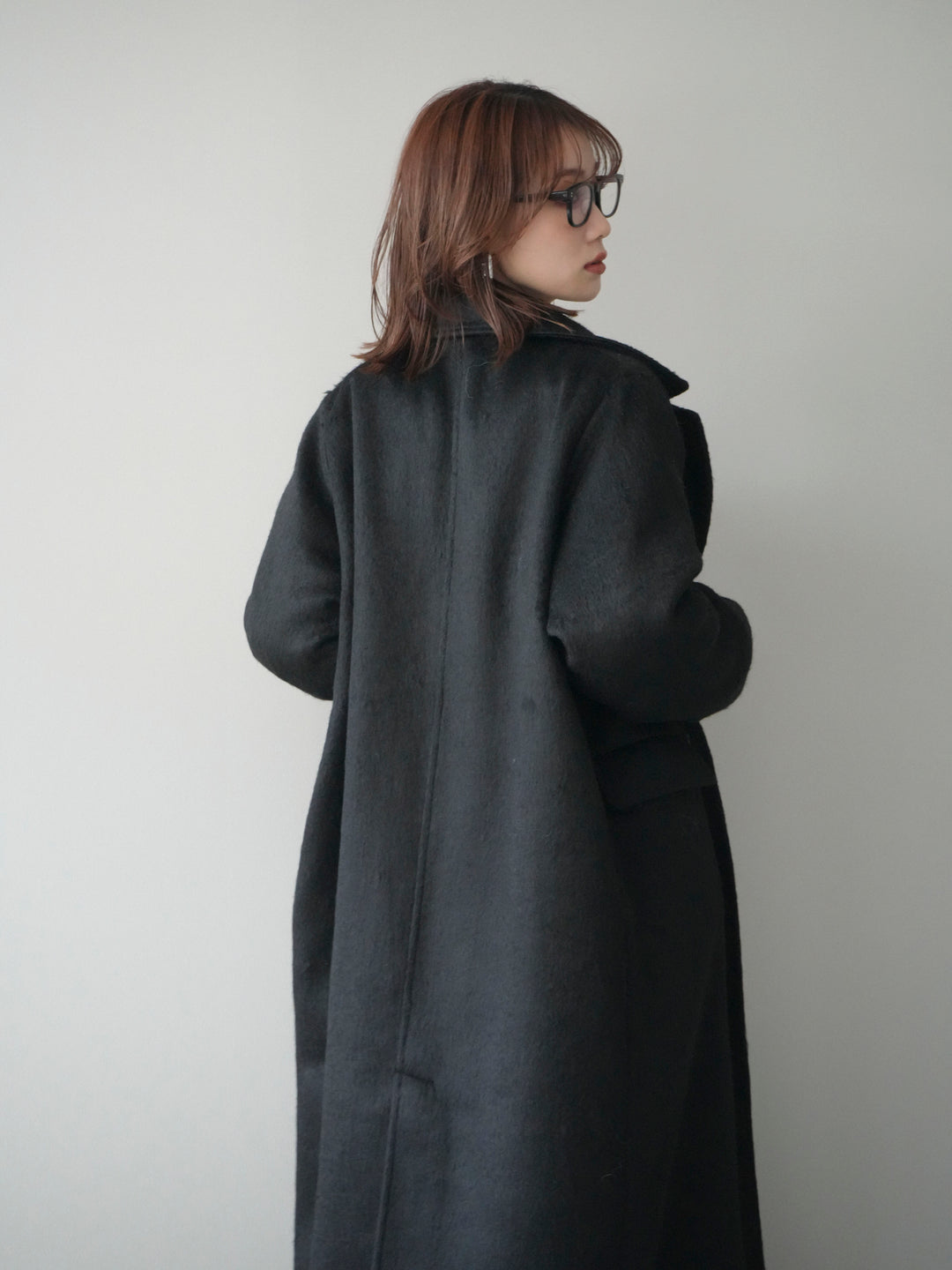 [予約]ソフトシャギーチェスターコート/black