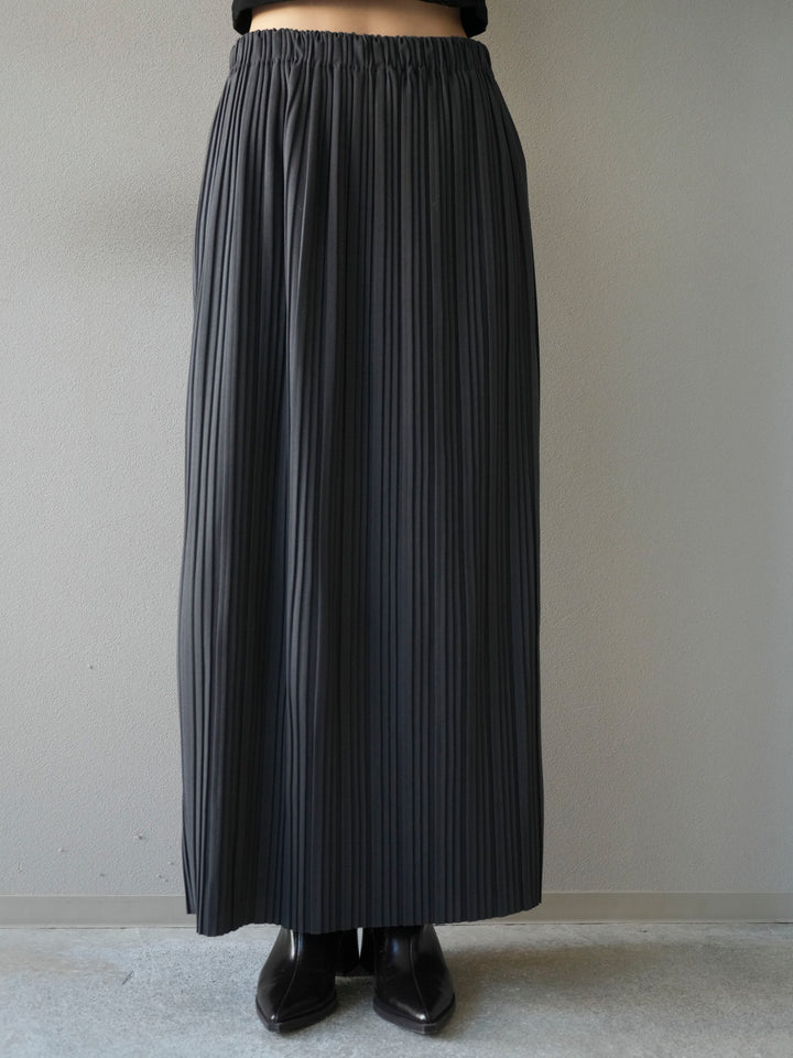 [予約]プリーツIラインスカート/charcoal