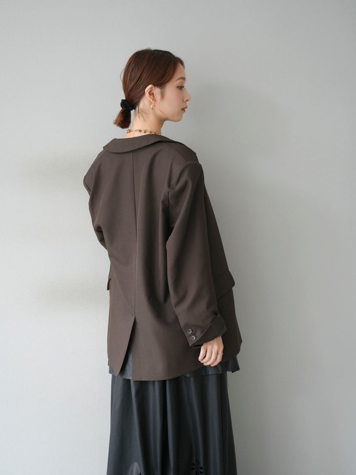 [予約]エステルオーバーテーラードジャケット/ブラウン