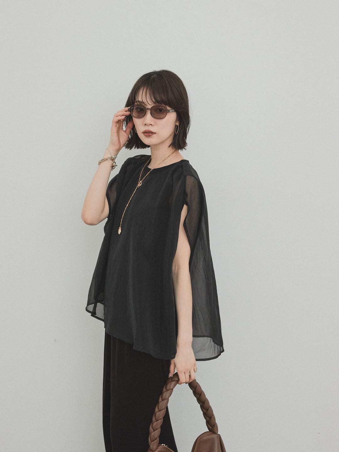 [SET]コンパクトスムースシアーレイヤードトップス+コンパクトスムースシアーレイヤードトップス(2set)